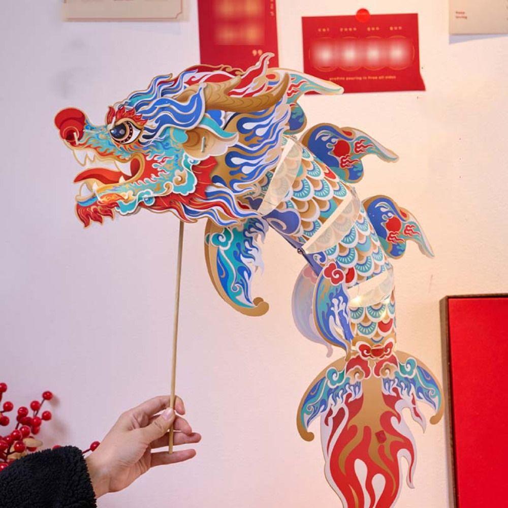 DIY Spring Festival Dragon Lantern Handheld Festival Lantern Ornament  Kids