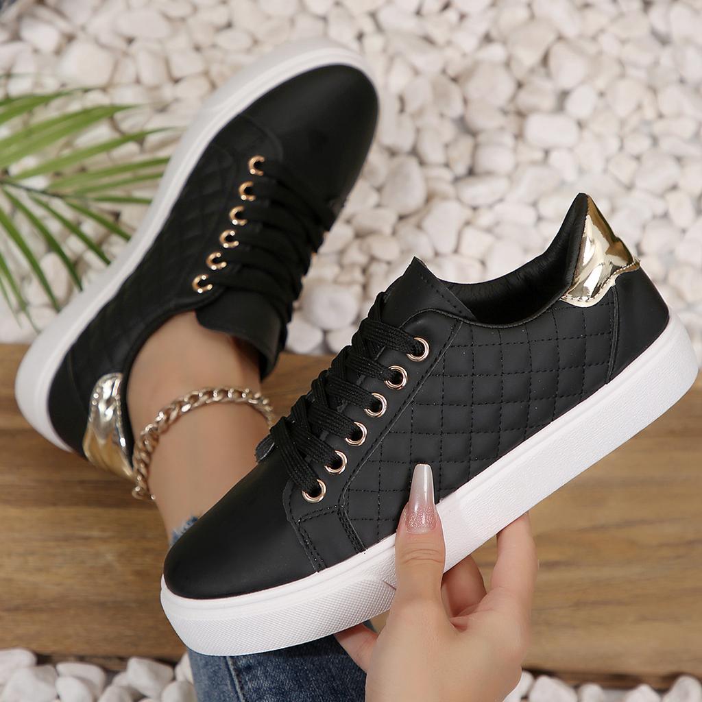 Casual Sports Board Shoes Women's 2024 Spring and Autumn Women's Shoes New Color Matching Thick Sole Heightening White Shoes