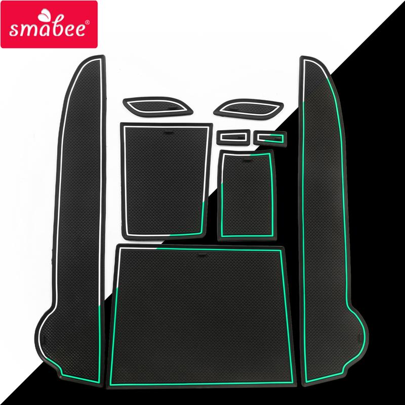 Smabee Gate Slot Cup Mat for Dacia Spring 2021-2023 for Renault Kwid E-Tech Anti-Slip Door Groove Pad Inner Accessories Non-Slip