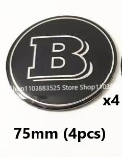 29/39/45/52/56/75/80/90mm Modified Sticker Emblem Badge sticker for BRABUS GLC GLA W213 W220 W464 W253 W204 W205 W254 W210 W211