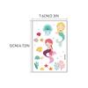 10 Sheets Cartoon Tattoos Stickers Printed Girls Ski Decal Adorable Temporary Sticker Body Ornament Dressing Decor Set