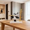 One Piece Panda Tray Key Storage Ornament, Resin Panda Sculpture Jewelry Rack, Home Desk Decor.