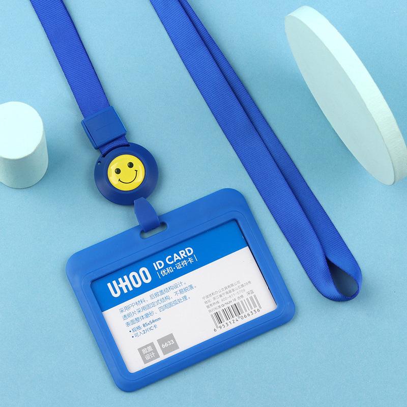 Adjustable ID Badge Lanyard for Employees, Students, Work, and School Cards - Customizable Holder