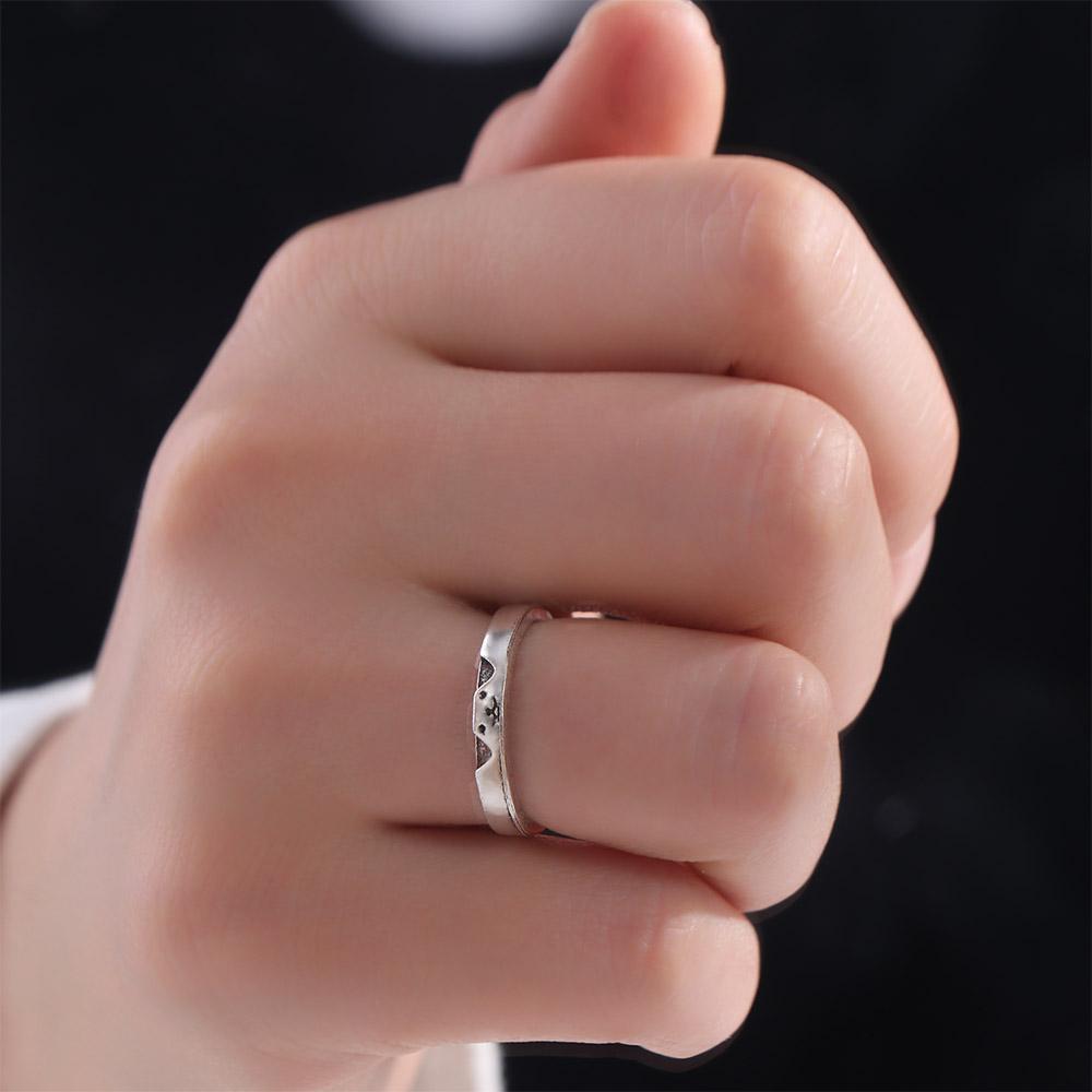 Geometric Cat Opening Ring Cute Dog Valentine's Day Gift Unique Animal Couple Ring  Couple