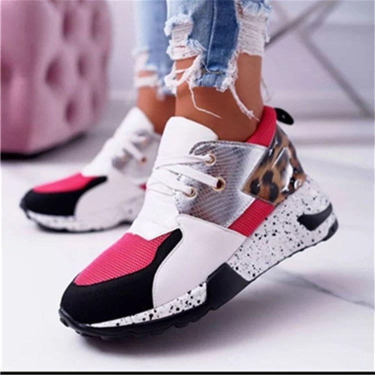 Buy Large Size Shoes Women's Autumn New ThickSoled Leopard Print