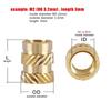 50Pcs Double Twill Embedment Nuts Knurled Thread 3D Printer Accossory New Brass Insert Nut