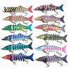 Professional Fishing Supplies 13CM/17G Multi-Jointed Lure, Realistic 8-Section Swimbait with Hooks, Lifelike Baits Bionic Hard Artificial Bait