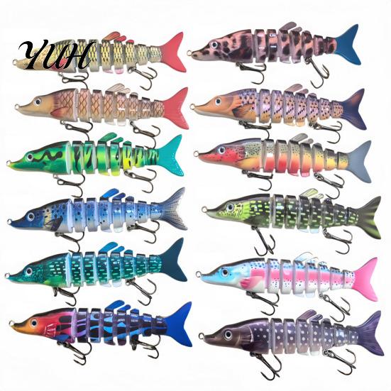 Professional Fishing Supplies 13CM/17G Multi-Jointed Lure, Realistic 8-Section Swimbait with Hooks, Lifelike Baits Bionic Hard Artificial Bait