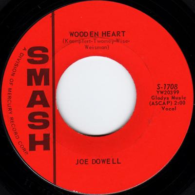 7inch Record JOE DOWELL - Wooden Heart S1708 Smash Records 1961 US Rock Used