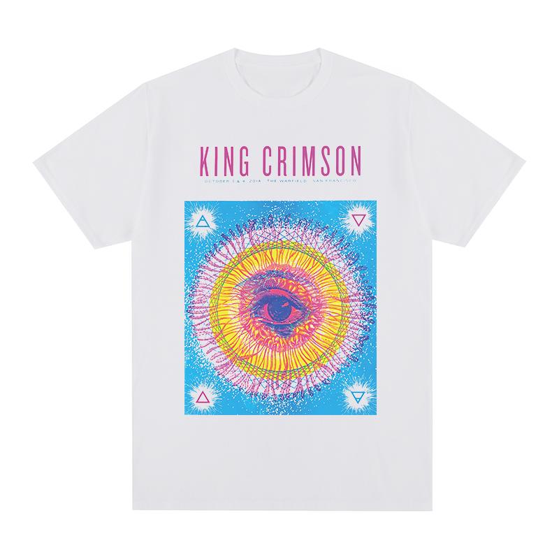 King Crimson Eye Tshirt Rock Band Cotton Unisex T Shirt New Tee Tshirt Unisexs Tops S