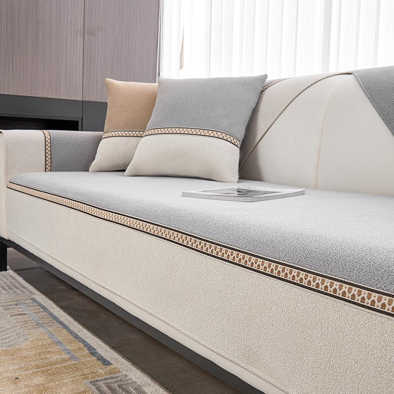 A Hair Sofa Cushion, Non-Slip And Dirt-Resistant Sofa Cover, Universal Cover, High-End All-Season Chenille Cushion Cover