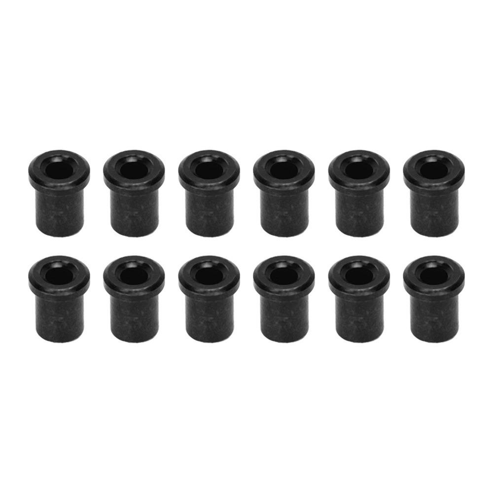 12PCS Metal Guitar Through Body Ferrules Musical Instrument Accessories Electric Guitar чёрный