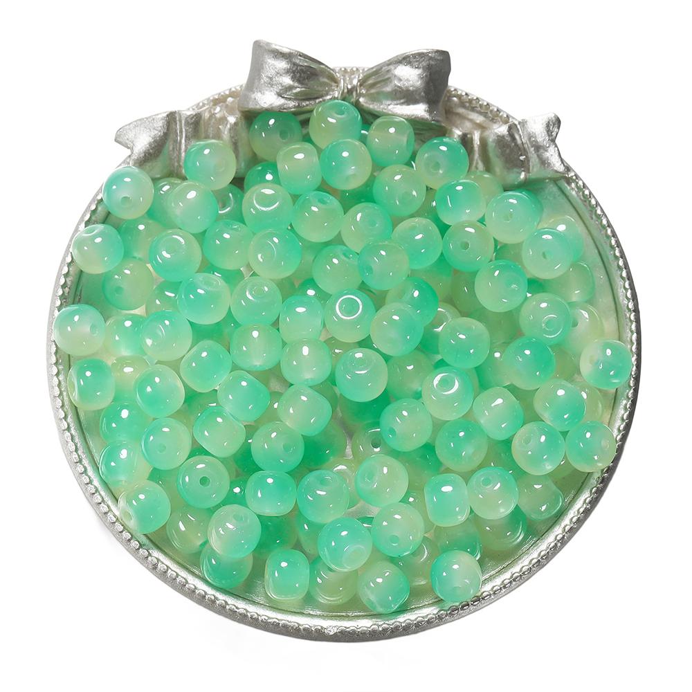 20-50pcs/lot Jelly Flat Round glass Beads Bracelet Spacer Beads For DIY Handmade Charm Jewelry Making Findings Wholesale