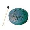 Tongue Drum 4.5 Inch 8 Tone C Key Carbon Steel Mini Tongue Drum for Adult Children Beginner Green