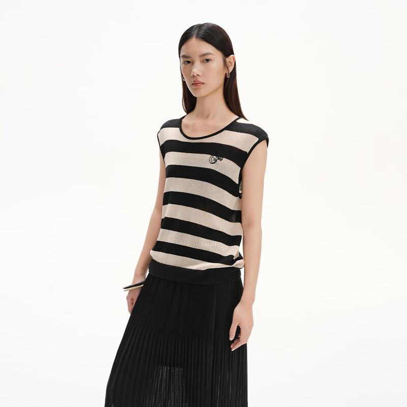Broadcast Women's Sleeveless Nautical Stripe Knit Top