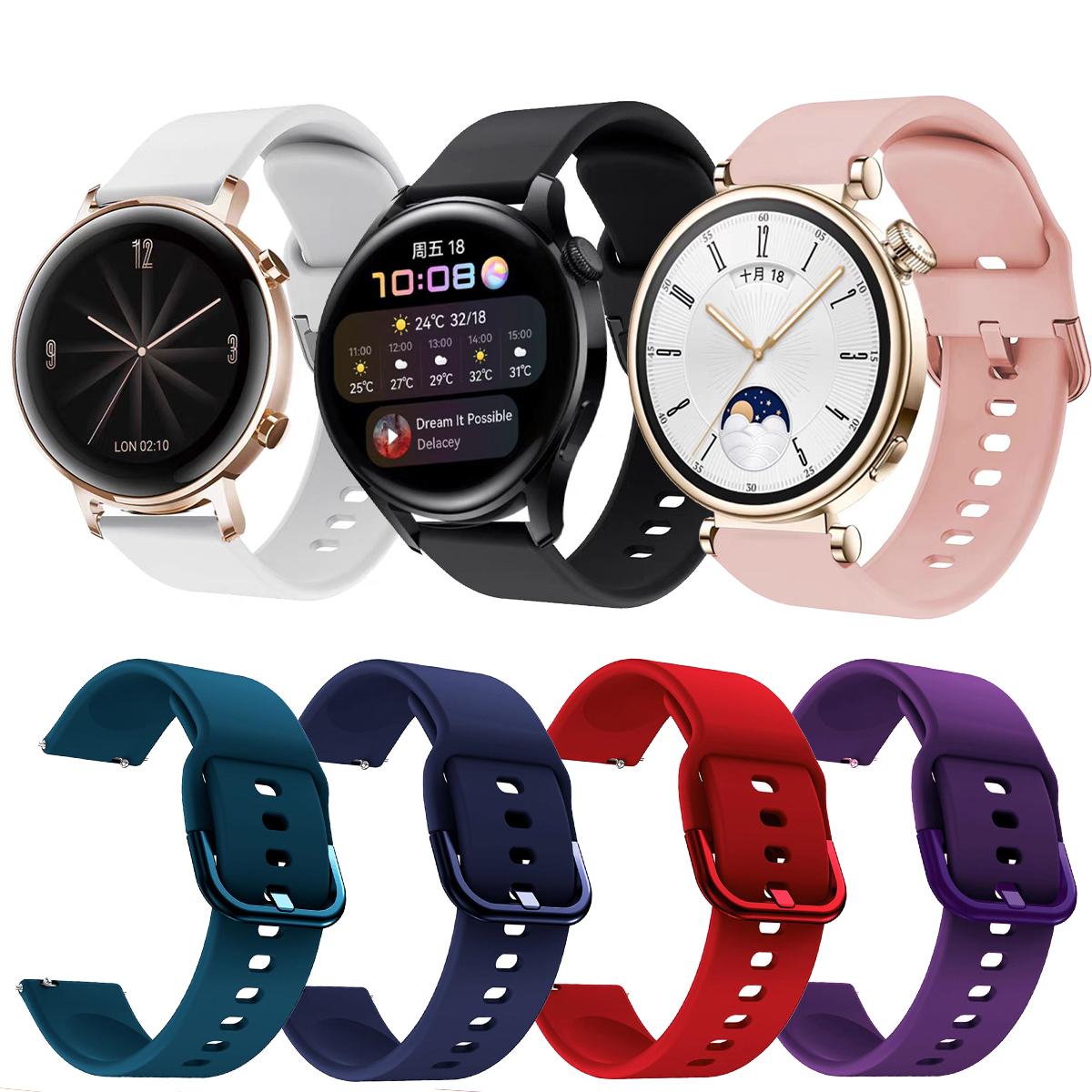 

7 шт. 20 мм 22 мм унисекс мягкий силиконовый ремешок совместимый с Huawei Samsung Xiaomi Galaxy Honor Series дышащий водонепроницаемый браслет подарок для вашего любимого человека 22mm