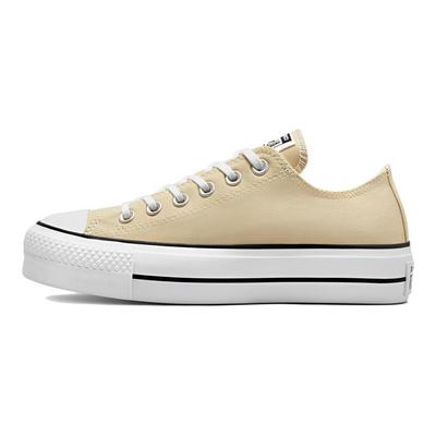 Chuck Taylor All Star Lift Platform Canvas Daily Comfort Low-top Canvas Shoes for Women Yellow and White