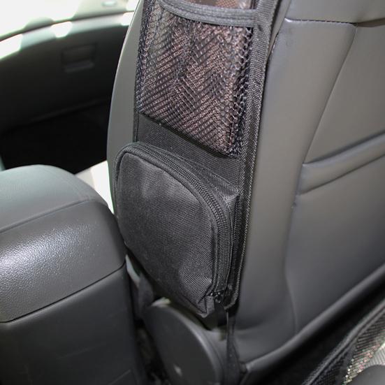 2Pcs Car Storage Bags Multi-Pocket Design Large Capacity Zipper Design Universal Automobile