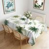 Aquarell Grüne Palme Vogel Rechteckiger Tischdecke für Tischdekor Sommer Küstenpflanzen Druck Tischdecke Feier Party Dekor