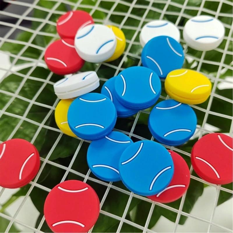 8Pcs Tennis Racket Vibration Dampener Soft Silicone Racquet Shock Absorbers Ball Shape Silicone Tennis String Dampene