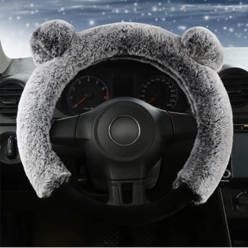 

Cute car steering wheel covers with ears, anti-slip, suitable for motor vehicles and car steering wheel decoration