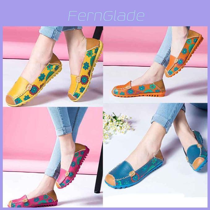 Elegant Women Leather Shoes Loafers Soft Leisure Flats Female Casual Shoes Size 36-44