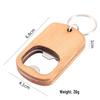 Portable Wooden & Stainless Steel Bottle Opener Keychain - Creative Custom Gift