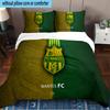 3PCS Fc Nantes Crest Design Printed Bedding Set, Includes A Duvet Cover and Two Pillowcases for Bedroom, Suitable for All Seasons