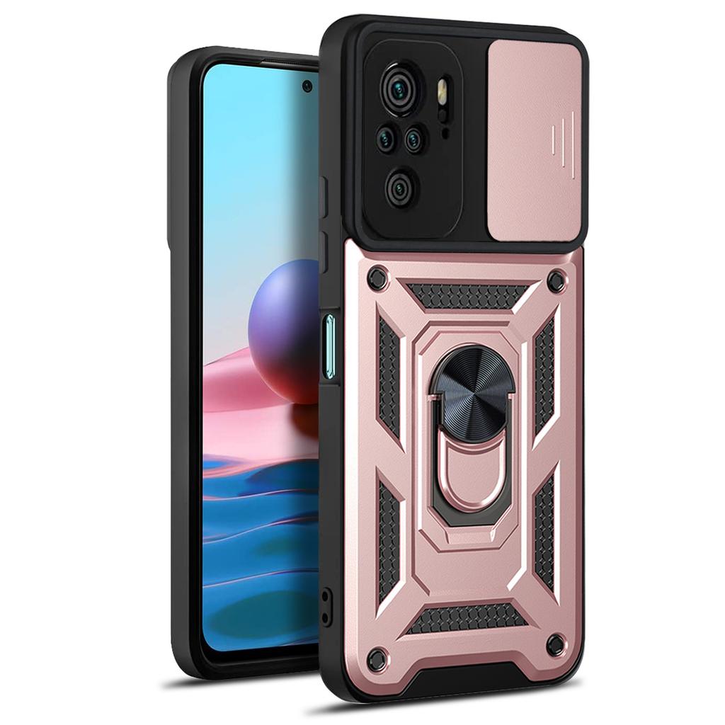 For Xiaomi Redmi Note 10 4G Case Redmi Note 10s 4G Cover Magnetic Ring Holder Armor Phone Case Slide Camera Protect Back Cover