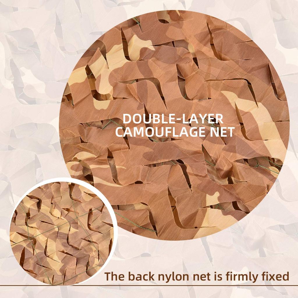 Camouflage Sunshade Net, Military Hunting Decorative Camouflage Net, Camouflage Net Camping Awning, Outdoor Sunshade, Dead Leaf Color (3*6m)