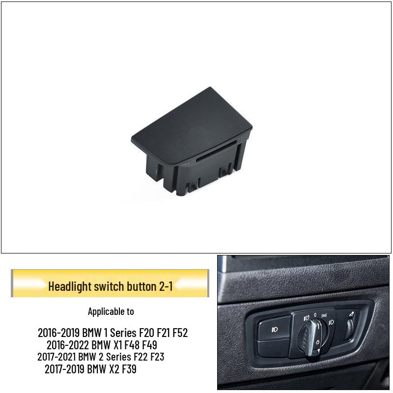 BMW X1/X2 Headlight Switch Button Cover for 1 & 2 Series F49 Light Control Knob.
