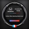 Car Hot FIT Car Carbon Fiber Steering Wheel Cover Non-slip Wear-resistant For Honda Civci CRV Accord Mugen Prelude FIT City CRZ