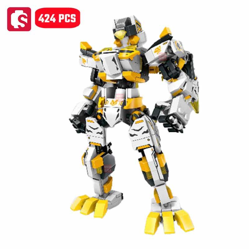 Non-Toxic Sembo Creative Transforming Mech Assemblage Building Blocks Cool Robot Model Bricks Educational Toys Kids Toys For Children Diy Gift