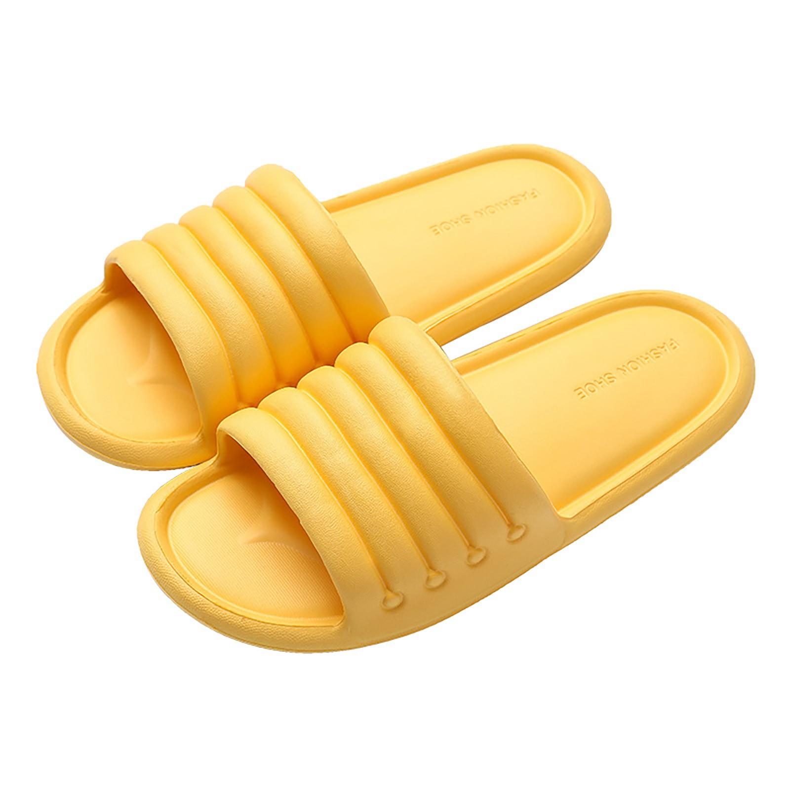 

Крутые тапочки для дома, ванной комнаты, домашние легкие тапочки на мягкой подошве, женские тапочки 38 жёлтый