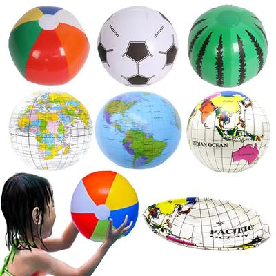 Rainbow Beach Balls  Inflatable Swimming Pool Toys for Summer Water Games Kids Birthday Party Supplies Combo Beach Balls