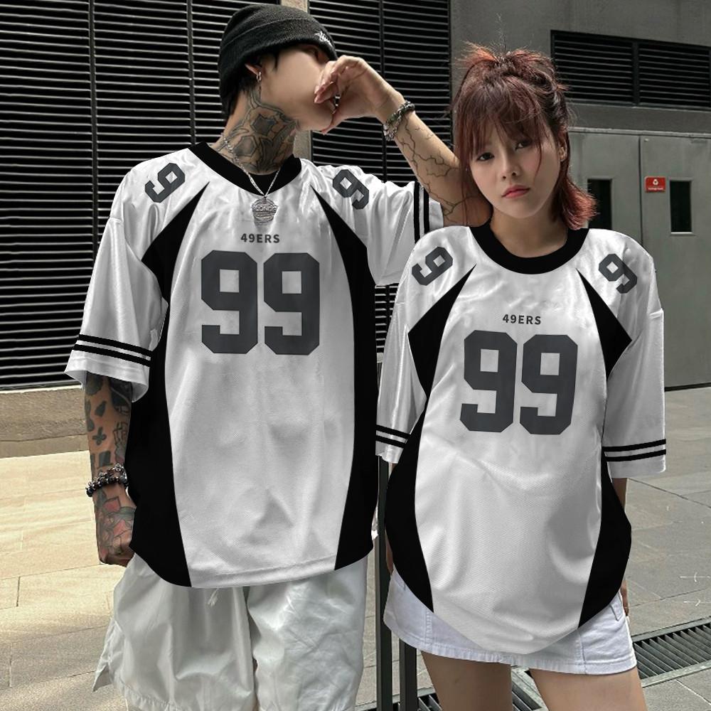 Oversized T-Shirts For Men 3d Digital Printed Couple's Football Jersey Unisex Short Sleeved Harajuku Tops Tees High Street T-Shirt