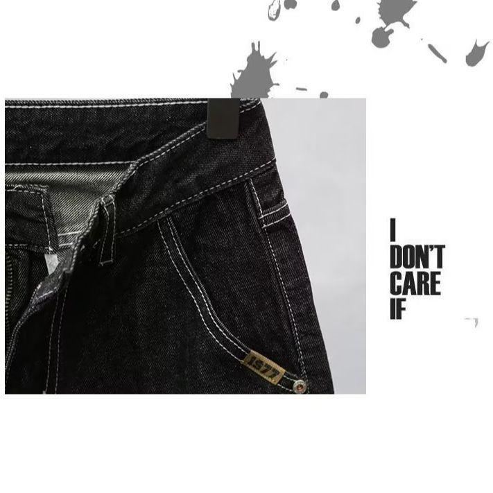 Men's Trendy Korean Style Ripped Denim Shorts - Slim Fit Casual Five-Point Breeches