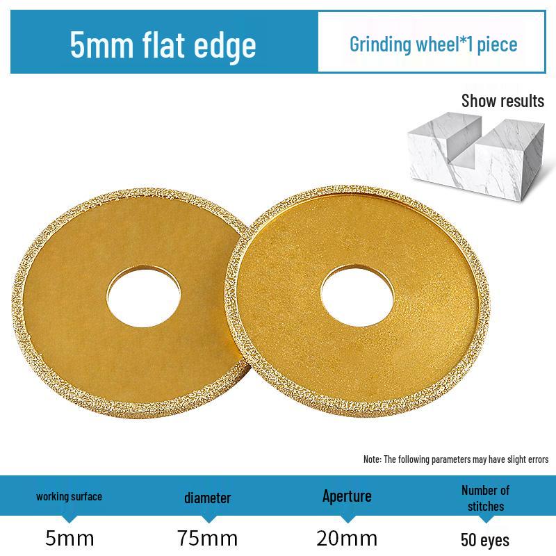 Stone Edge Grinding Wheel for French Edge Granite & Marble Tile - Trimming, Rounding, and Grooving with Angle Grinder