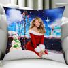 Singer MMariah CCarey Merry Christmas cushion cover Birthday Anniversary Gifts Double Sided Printed Zipper Cushion Cover