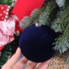 Shatterproof Christmas Hanging Balls Flocked Xmas Tree Ornaments  Holiday Festival Decor