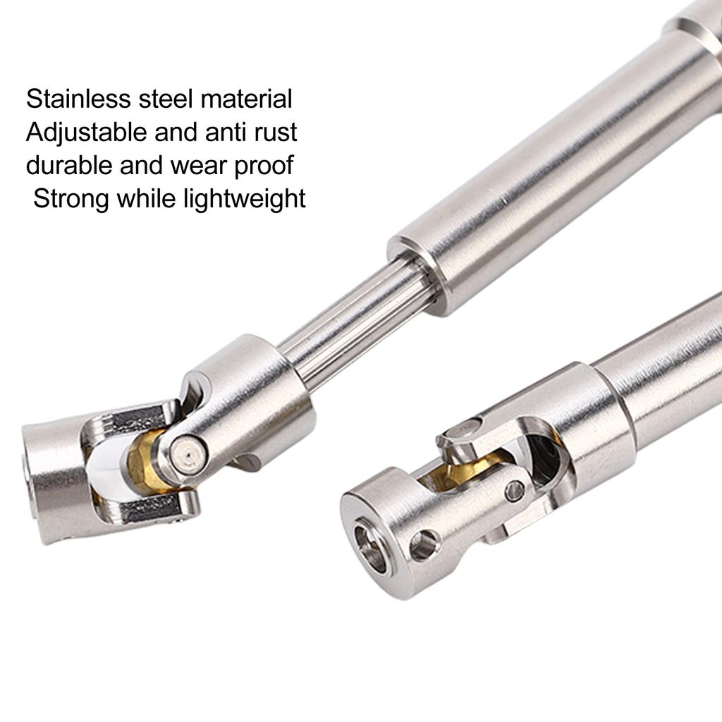 2 Pcs RC Drive Shaft Stainless Steel M4 for 1/10 RC Crawler for Traxxas for Axial SCX10 II 91mm