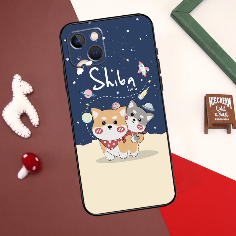 Cute Shiba Inu Case For iPhone X XR XS Max 12 13 Mini 7 8 Plus SE 2020 11 12 13 14 15 Pro Max Back Cover