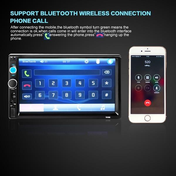 7010B 2020 New 7010B 7inch Car Radio Bluetooth V2.0 Car Stereo HD MP5 Player SD MMC USB FM MP3/MP4 Autoradio