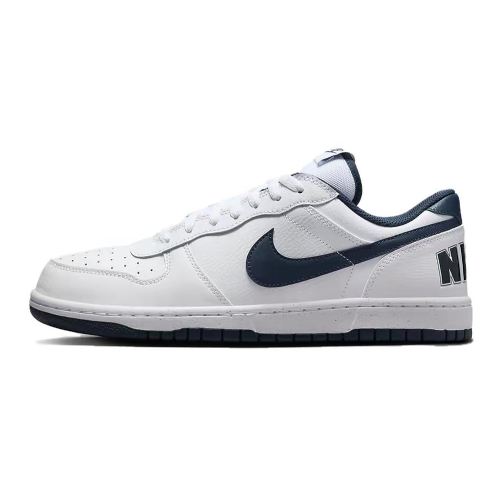 Nike Big Rebirth Cushioning, Wear Resistant Low top Skateboard Shoes Unisex Black White 355152-140(Team692-)