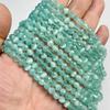 6MM Faceted Round Spacer Gem Stone Beads Loose Crystal Quartz Jaspers Bead For Beadwork Jewelry Making Women Bracelet Necklace