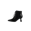 Fashion NEW Autumn Women Boots Pointed Toe Thin Heel Shoes Split Leather Shoes for Women Lace-up Zipper Ankle Boots Elegant Modern Boots