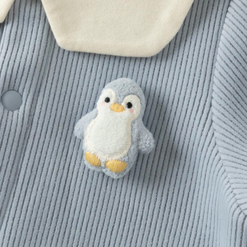 DAVE & BELLA Baby Boy Fleece-Lined Knit Romper