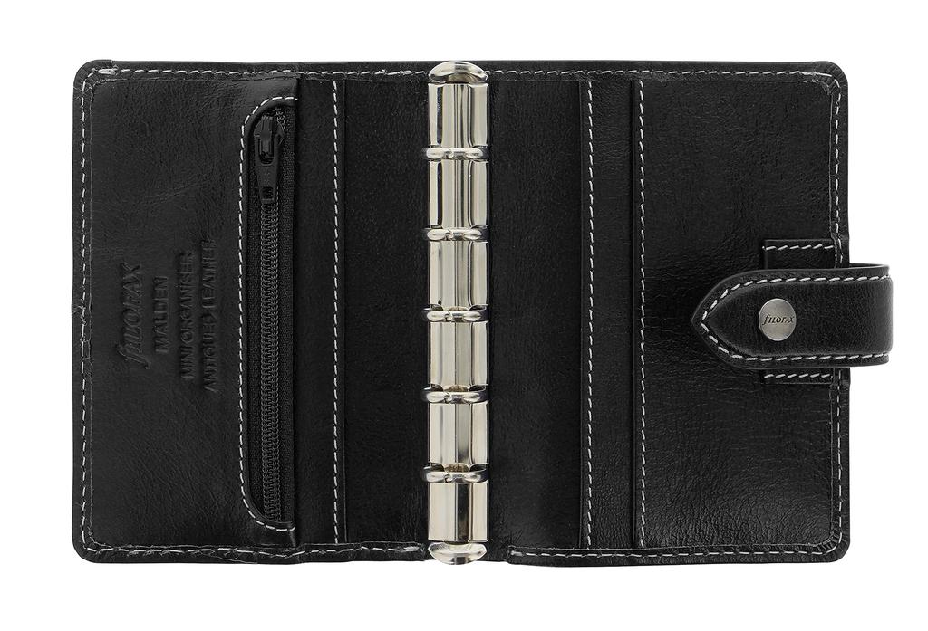 Filofax Malden Mini System Organizer, Black, 028624, Officially Imported