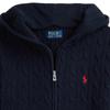 Polo Ralph Lauren Sweater FW24 Solid Color Logo Embroidered Hooded Long Sleeve Kids Sweater Navy-Blue 323951123-001