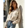 Women S Loose Knit Pullover Sweater In European American Style